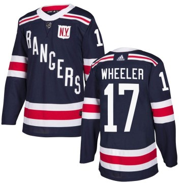 Adidas New York Rangers Youth Blake Wheeler Authentic Navy Blue 2018 Winter Classic Home NHL Jersey