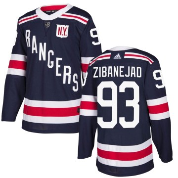 Adidas New York Rangers Youth Mika Zibanejad Authentic Navy Blue 2018 Winter Classic Home NHL Jersey