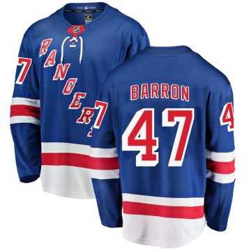 Fanatics Branded New York Rangers Youth Morgan Barron Breakaway Blue Home NHL Jersey
