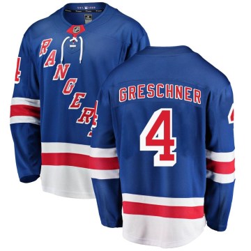Fanatics Branded New York Rangers Youth Ron Greschner Breakaway Blue Home NHL Jersey
